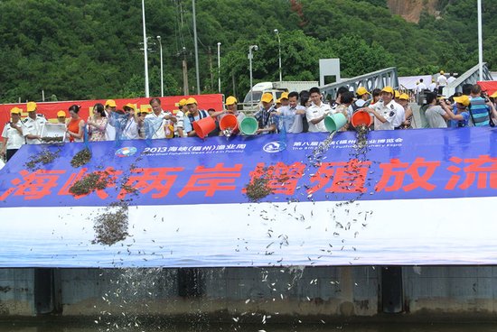 2013海峡两岸渔业资源增殖放流活动举行