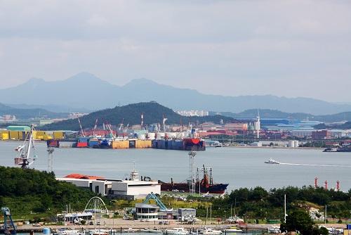 韩国木浦港全景