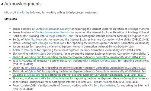 补丁日微软致谢安全合作伙伴 360第54次上榜